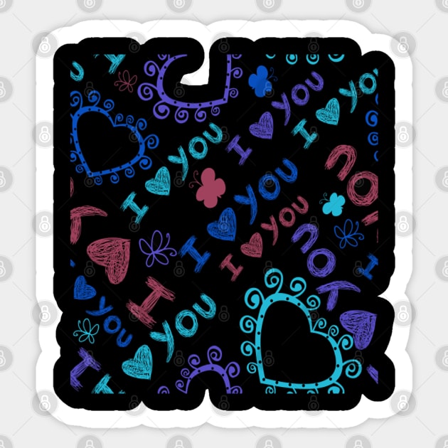 Love you always bkr Sticker by Bkr Agha Store